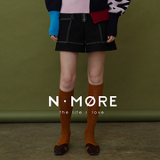 NMORE设计师品牌 秋冬 高腰魔力瘦身牛仔短裤
