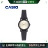 日本直邮casio卡西欧同款时装表黑色表带金色指针，圆盘手表女表