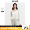 乐町精致镂空提花线开衫女2025年夏季新款精致甜美针织短款外套