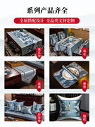 新中式电视柜盖布布艺桌布，现代简约玄关，鞋柜中国风防尘罩茶几盖布