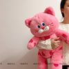 网红波点猫毛绒玩具，正版粉色猫猫抱枕，治愈系呆萌猫玩偶生日礼物女