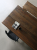 朴室侘寂风中古风现代简约北欧复古橡木，烟熏色实木餐桌长凳