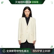 香港直邮潮奢auralee女士，灰白色平驳领西装，外套a24sj04wm