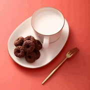 藤野制菓脆麦圈巧克力味代可可营养，早餐即食冲饮牛奶儿童休闲零食
