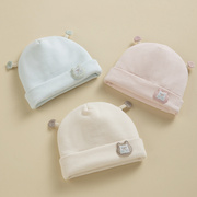 婴儿帽子秋冬款新生幼儿0一1岁小月龄，男女宝宝套头帽可爱冬季胎帽