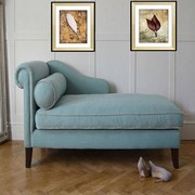 美式乡村贵妃椅布艺欧式新古典(新古典)躺椅地中海小户型客厅卧室沙发
