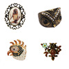 欧美复古时尚流行饰品，f21珐琅釉动物猫头鹰水钻，开口食指戒指5