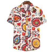 2022 summer men short sleeve plus size shirt夏季男式短袖衬衣