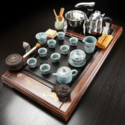 中迪冰裂功夫茶具套装整套客厅家用陶瓷全自动实木茶盘大茶台茶海