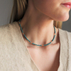 蓝绿松石项链锁骨链女欧美小众设计感复古简约个性高级感颈链