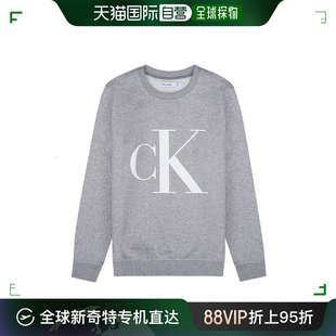 香港直邮Calvin Klein凯文克莱JEANS男士卫衣灰色字母印花40JM937