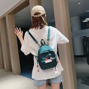 韩版小包包女2022夏季洋气帆布双肩包时尚少女旅行包学生背包