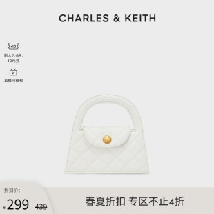 包店CHARLES＆KEITH复古印花CK2-30781790拼色手提托特包