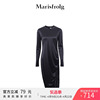 Marisfrolg/玛丝菲尔黑色连衣裙冬长袖内搭时尚礼服裙子