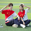 中国青少年大码男女POLO衫体育运动套装初高中小学生啦啦队班服潮
