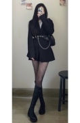 ROULIN 肉琳时尚韩版宽松显瘦西装外套高级感百搭经典黑小西装女