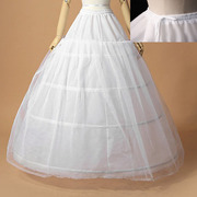 新娘结婚裙撑3钢圈加一层网婚纱礼服内衬裙，松紧带加系绳蓬蓬款