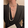 安小柏 人工珍珠 法式优雅珍珠长项链毛衣链女晚宴气质