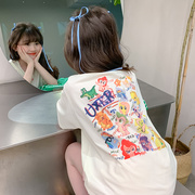 女童夏装t恤2024韩版洋气儿童短袖，夏季小女孩半袖体恤上衣潮