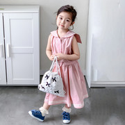 女童夏装连衣裙韩系儿童装2024洋气女宝宝夏季海军风套装裙子