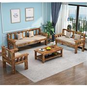 全实木沙发组合三人位松木沙发长椅小户型客厅单人木沙发经济型
