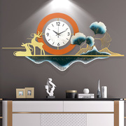 厂新中式创意钟表装饰品家用客厅，餐厅时钟轻奢挂钟挂墙钟饰艺术库