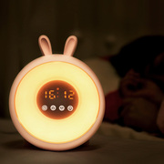 个性卡通闹钟卧室学生用女创意静音小时钟智能充电子儿童床头夜光