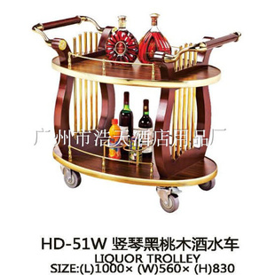 欧式餐车豪华实木手推酒水车红酒可移动茶水车大款古典美式置物架