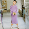 女童毛织半身裙套装2023春秋韩版洋气，针织毛衣包(毛，衣包)臀裙两件套中大童