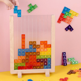 娅赟儿童3d立体俄罗斯方块，积木桌面拼图玩具，思维训练4到6岁以上男