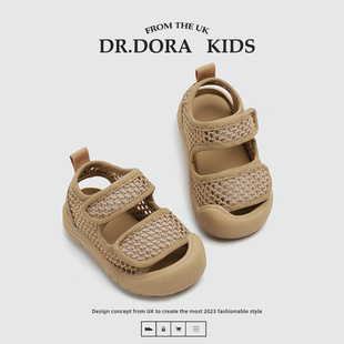 dr.dora朵拉博士夏季款软底宝宝，网布包头小童，凉鞋子婴儿防踢学步