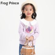 青蛙王子童装女童卫衣2023秋季女款小童秋季文艺甜美套头上衣