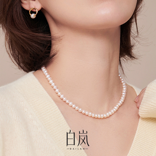 白岚素珍珠项链女春夏时尚气质母亲节送妈妈实用珍珠首饰XL2091