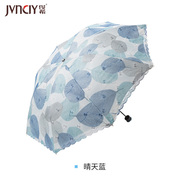 蕾丝太阳伞女小巧便携遮阳防晒防紫外线双层折叠公主洋伞晴雨两用