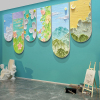 美术教室布置装饰画展幼儿园文化墙面春天主题环创成品机构贴互动