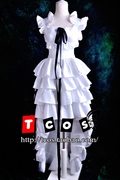 TCOS 人形电脑天使心cosplay服装 小叽cos白色礼服cos裙子
