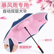 雨伞长柄男女双层自动大号超大三人加固防风商务伞双人广告定制伞