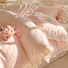 公主风加厚牛奶绒四件套，冬季法兰珊瑚绒，被套床单双面加绒床上用品