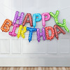 儿童生日快乐装饰铝箔气球套装，字母铝膜悬挂家庭，派对主题气氛道具