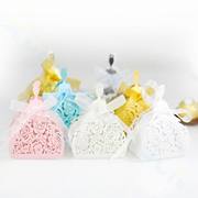 镂空激光新娘喜糖盒，玫瑰花裙纸盒烘培巧克力，糖果盒节日婚礼糖果盒