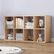 高档实木自由组合格子柜简易玩具儿童书架松木书柜储物收纳小柜子