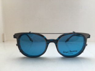 Vinyl Factory Hauden 透明蓝色手工板材 眼镜夹片太阳镜套镜