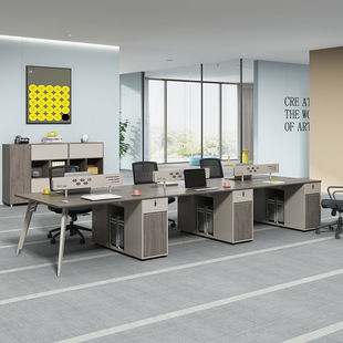 办公家具职员办公桌椅组合简约现代电脑桌屏风246人创意员工桌