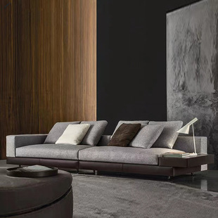 北欧意式极简科技布麻布(布麻布)沙发，现代客厅大小户型，组合转角皮配布沙发(布沙发)