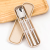 304不锈钢便携餐具创意学生筷勺子套装便携式环保户外旅行吃饭用