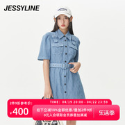 jessyline夏季女装杰茜，莱时尚牛仔，衬衫连衣裙325211366