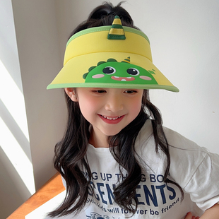夏季儿童遮阳空顶帽可爱搞怪小怪兽防紫外线男女童百搭通用潮
