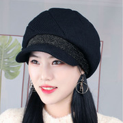帽子女韩版逛街青年八角帽百搭时装贝雷帽短檐画家帽显气质鸭舌帽