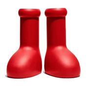 跨境大码欧美阿童木大头，红靴同款韩版网红同款大红鞋亲子潮人靴子