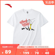 安踏kt系列印花短袖，t恤男2024夏季休闲运动文化上衣潮流奥特莱斯